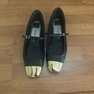DOLCE VITA reyes flat shoes in black leather